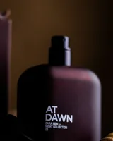 Velour woody fragrance bottle - close-up view